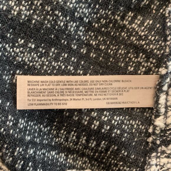 Saturday Sunday Anthropologie gray & cream striped cardigan size S - Picture 8 of 11